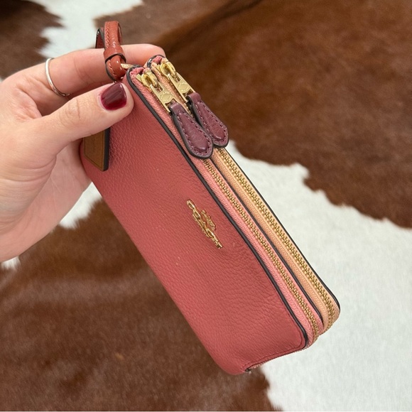 Coach Coral Leather Wristlet - Picture 4 of 4